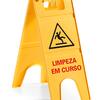 Sinal Pavimento Limpeza em Curso